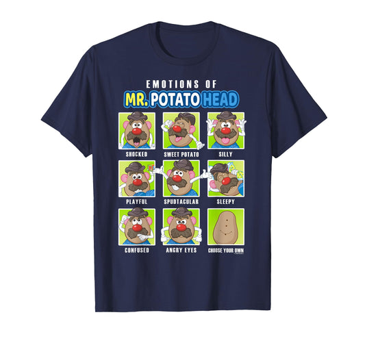 Mr. Potato Head Emotions Color Retro Box Up Faces T-Shirt