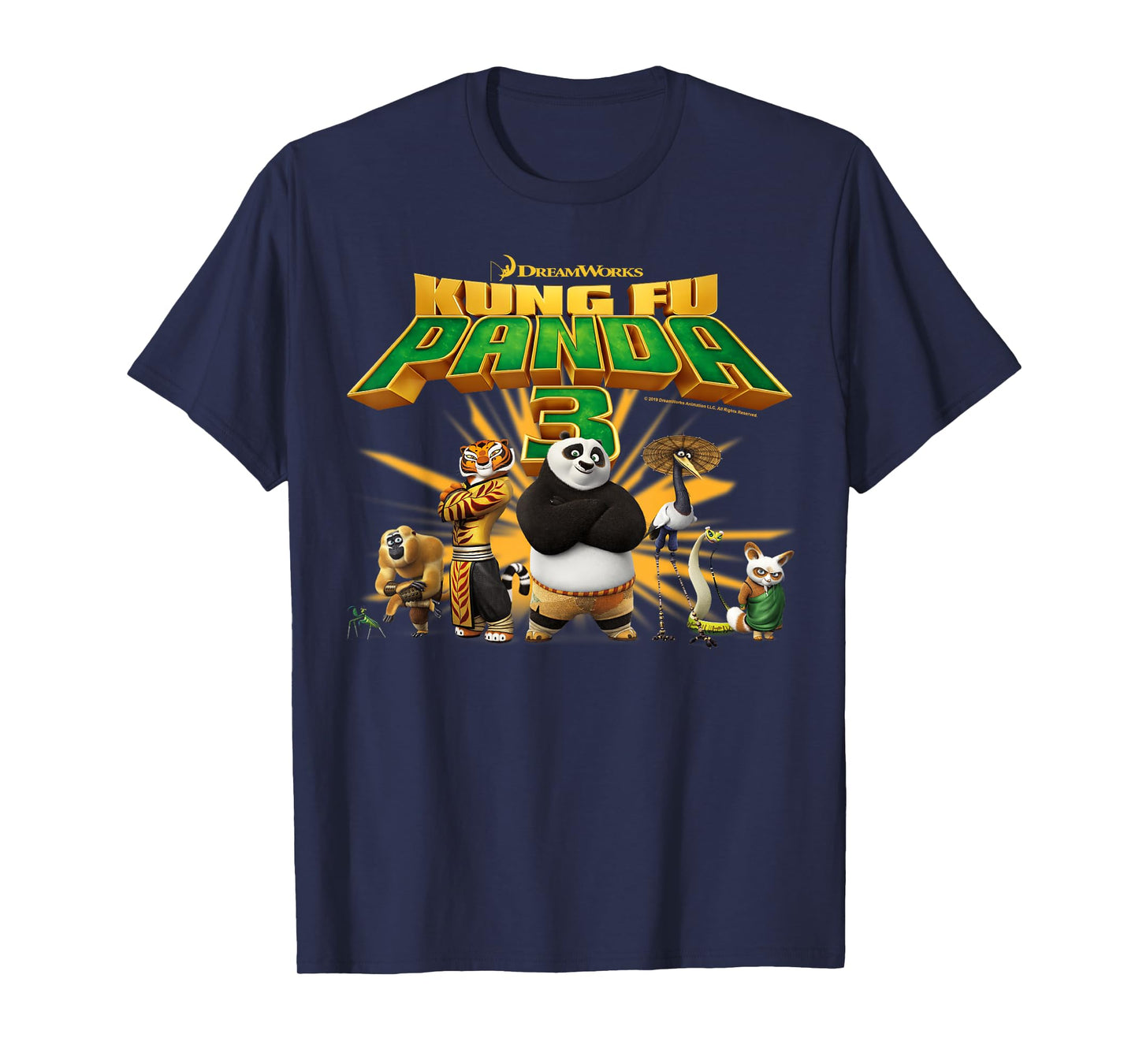 Kung Fu Panda 3 Po And The Furious Five Movie Logo T-Shirt