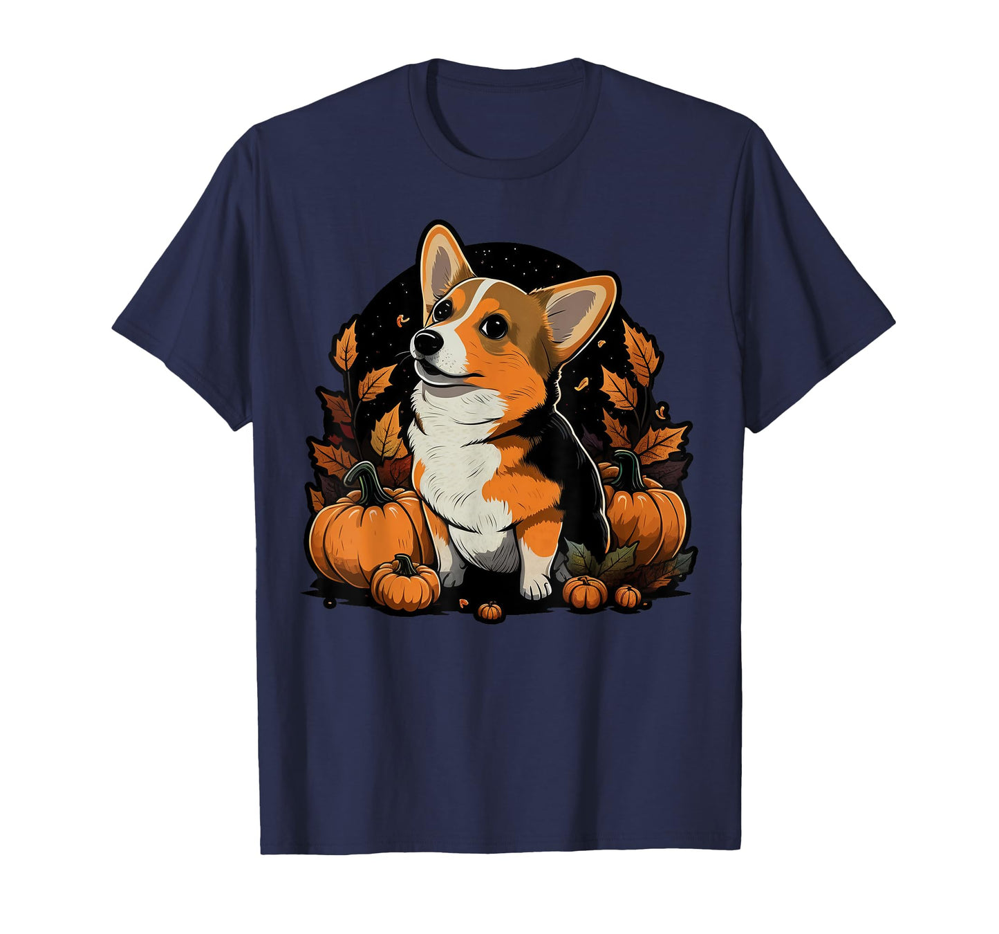 Pumpkin Welsh Corgi costume on Welsh Corgi Halloween T-Shirt