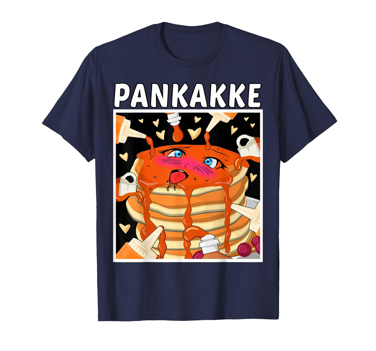Pankakke - Pancake Breakfast Naughty Anime Waifu Girl Kawaii T-Shirt Small