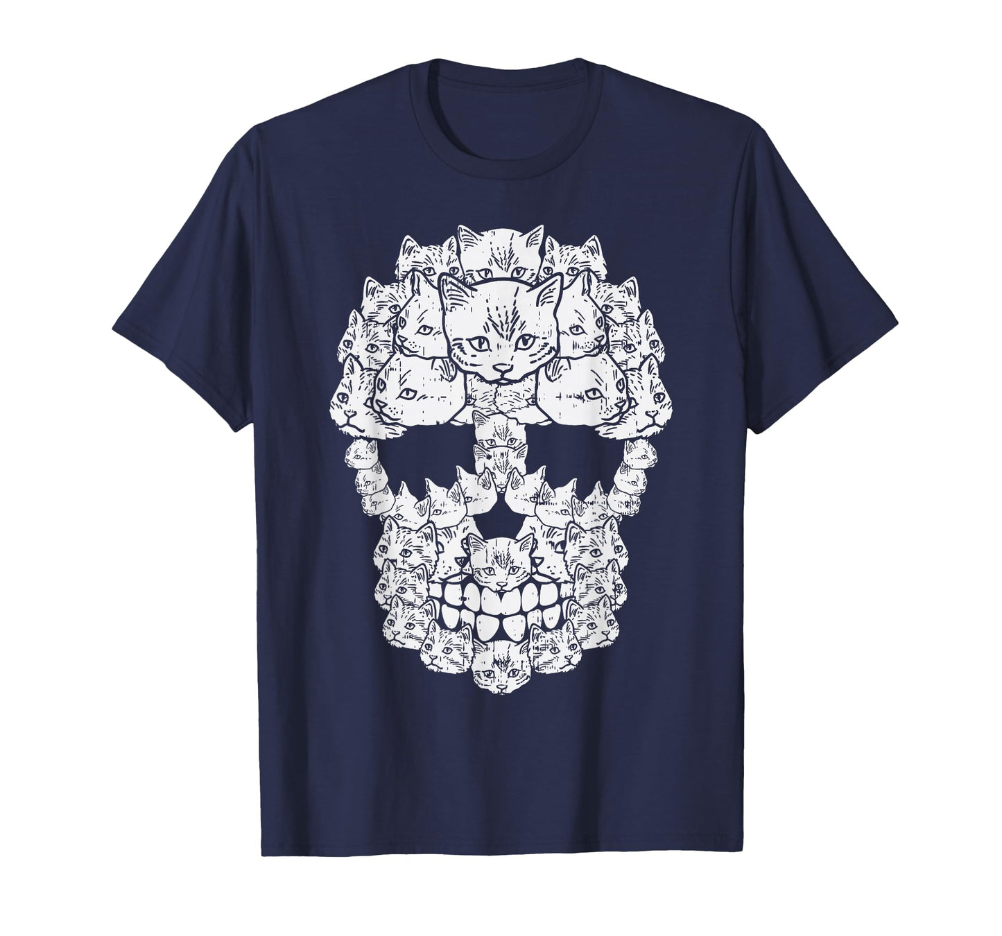 Cat Sugar Skull Dia De Los Muertos Halloween Kitten Lover T-Shirt