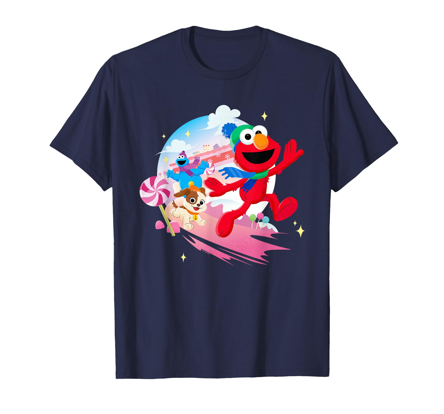 Sesame Street Holiday Cheer With Elmo, Tango, Cookie Monster T-Shirt