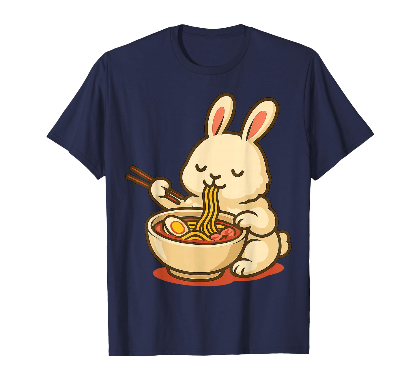 Rabbit Bunny Eating Ramen Noodles T-Shirt