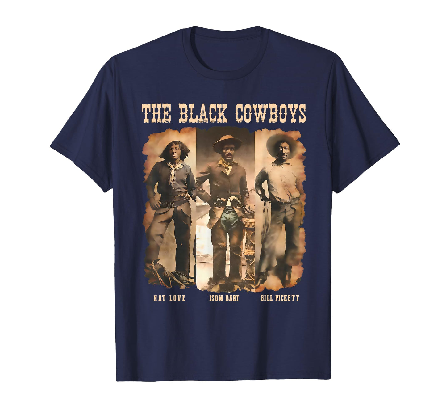 Black Cowboy Western Rodeo Melanin Black History Texas Men T-Shirt