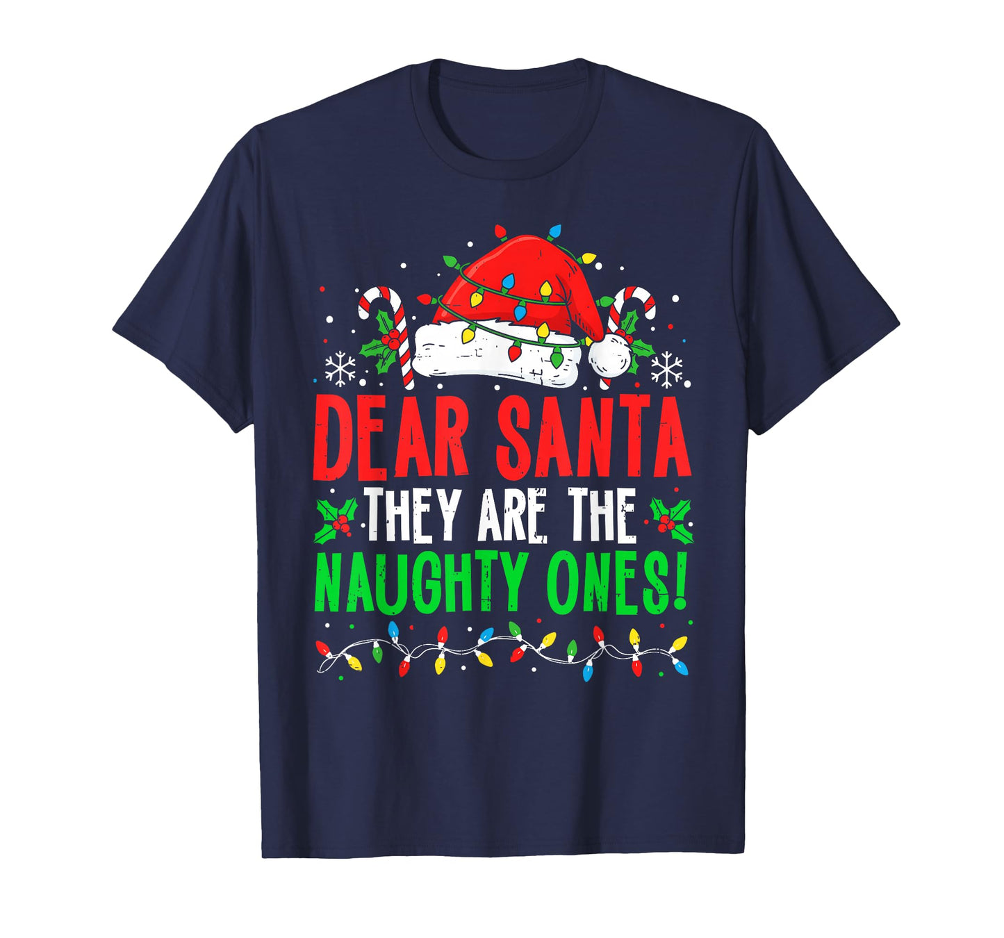 Dear Santa They're The Naughty Ones Funny Christmas Kid Boys T-Shirt