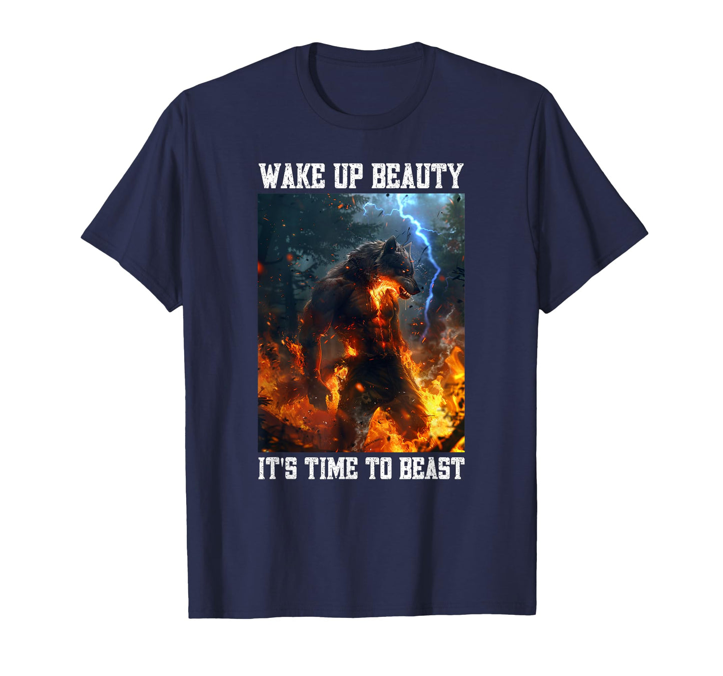 Cringe Wolf Wake Up Beauty Cringy Alpha Wolf Cringey T-Shirt