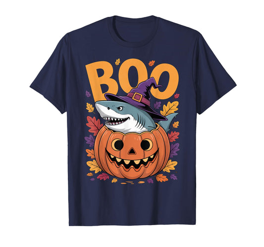 Shark Costume on Pumpkin Halloween Great White Shark T-Shirt