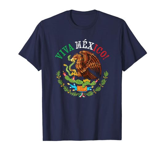 Mexican Flag Proud Mexican Coat of Arms Viva Mexico T-Shirt