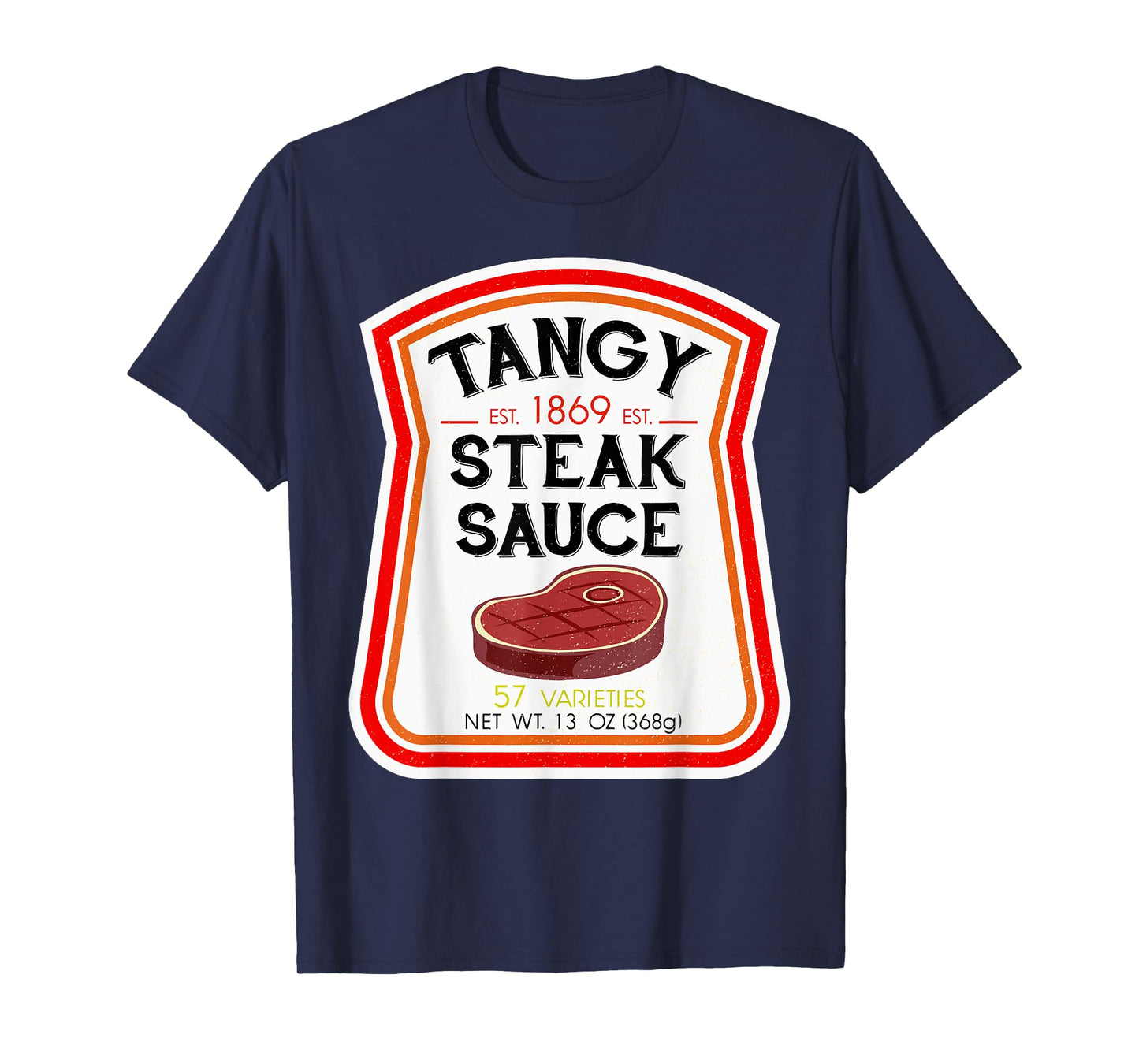 Steak Sauce Bottle Label Halloween 2021 Couples Costume T-Shirt
