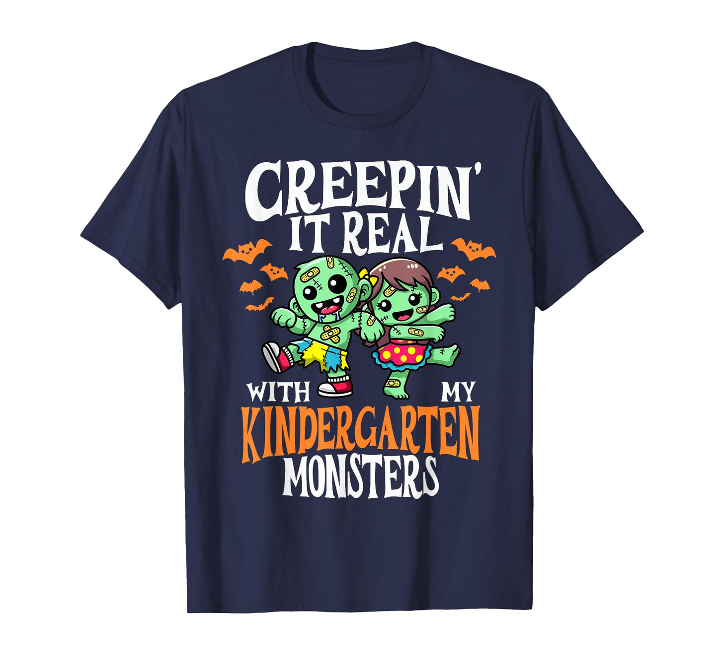 Creepin It Real Monster PreK Kindergarten Teacher Halloween T-Shirt