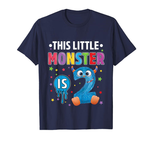 Little Monster Birthday 2 years old 2nd B-day Monster T-Shirt