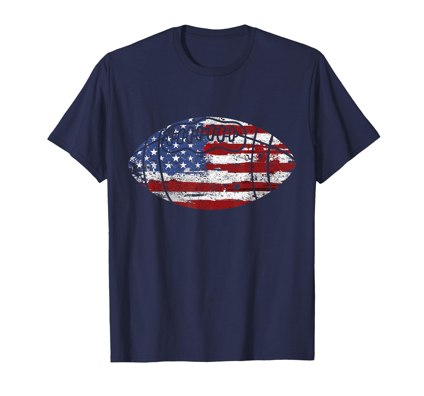 Football USA American Flag Vintage Gift T-Shirt Small