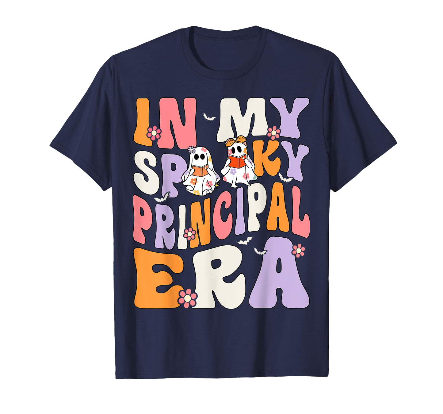 In My Spooky Principal Era Groovy Ghost Halloween T-Shirt
