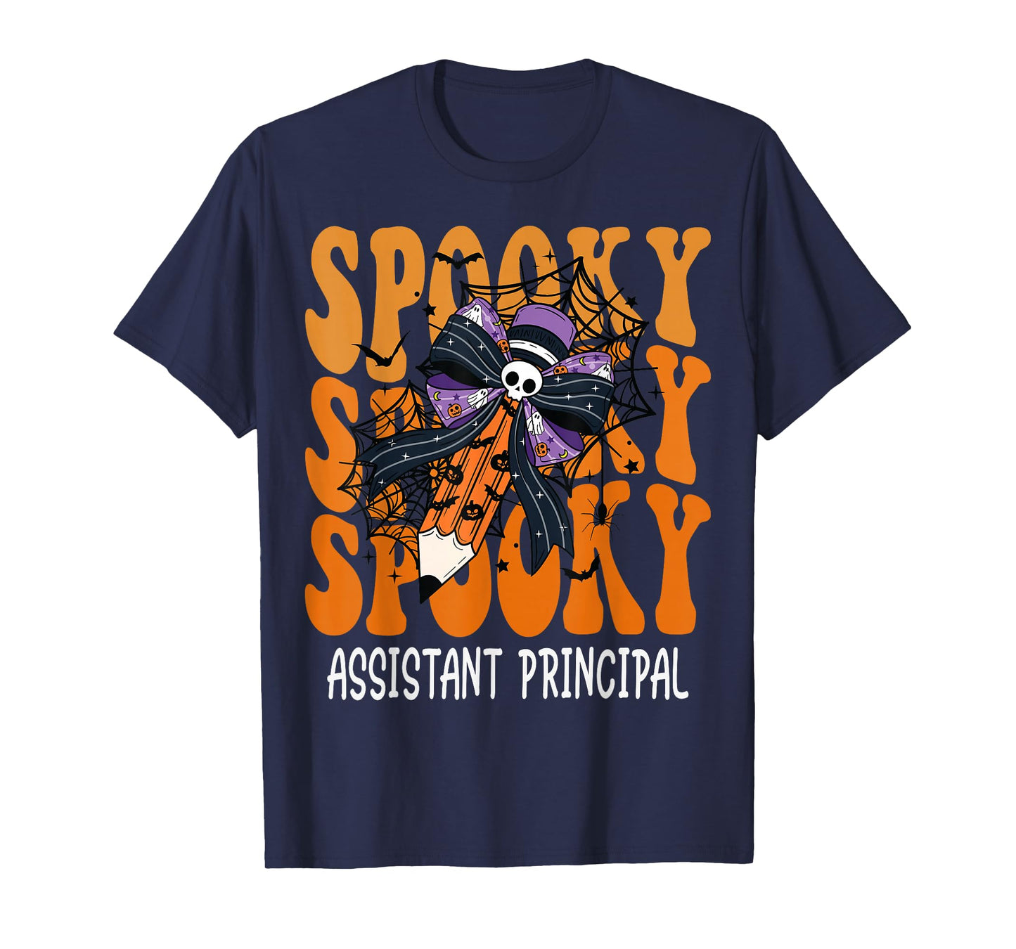Spooky Assistant Principal Halloween School T-Shirt
