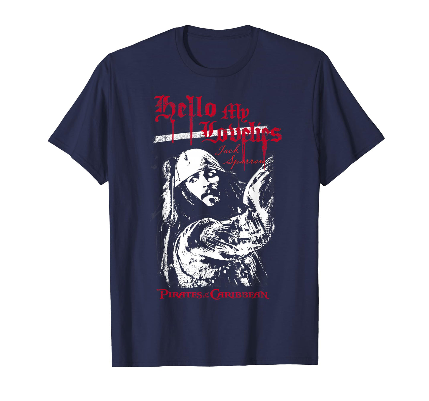 Disney Pirates of The Caribbean Jack Sparrow Quote Poster T-Shirt