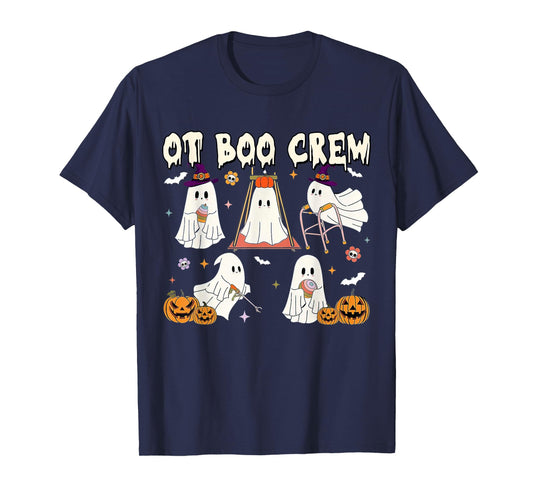 Funny Halloween Cute Boo Crew Occupational Therapy Clothing T-Shirt