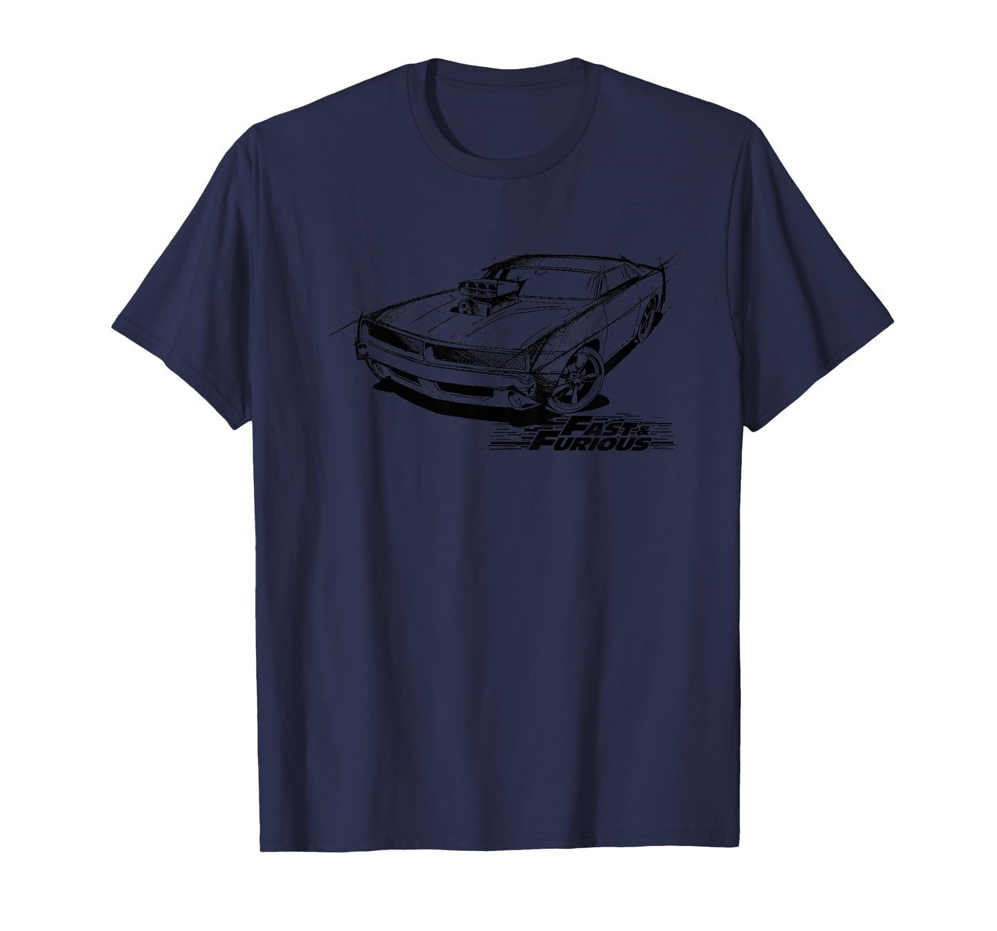 Kids Fast & Furious Dom's Charger Sketch Kid's T-shirt T-Shirt