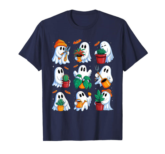 Ghost Plant Lady Halloween Ghostly Gardening Plant Lover T-Shirt