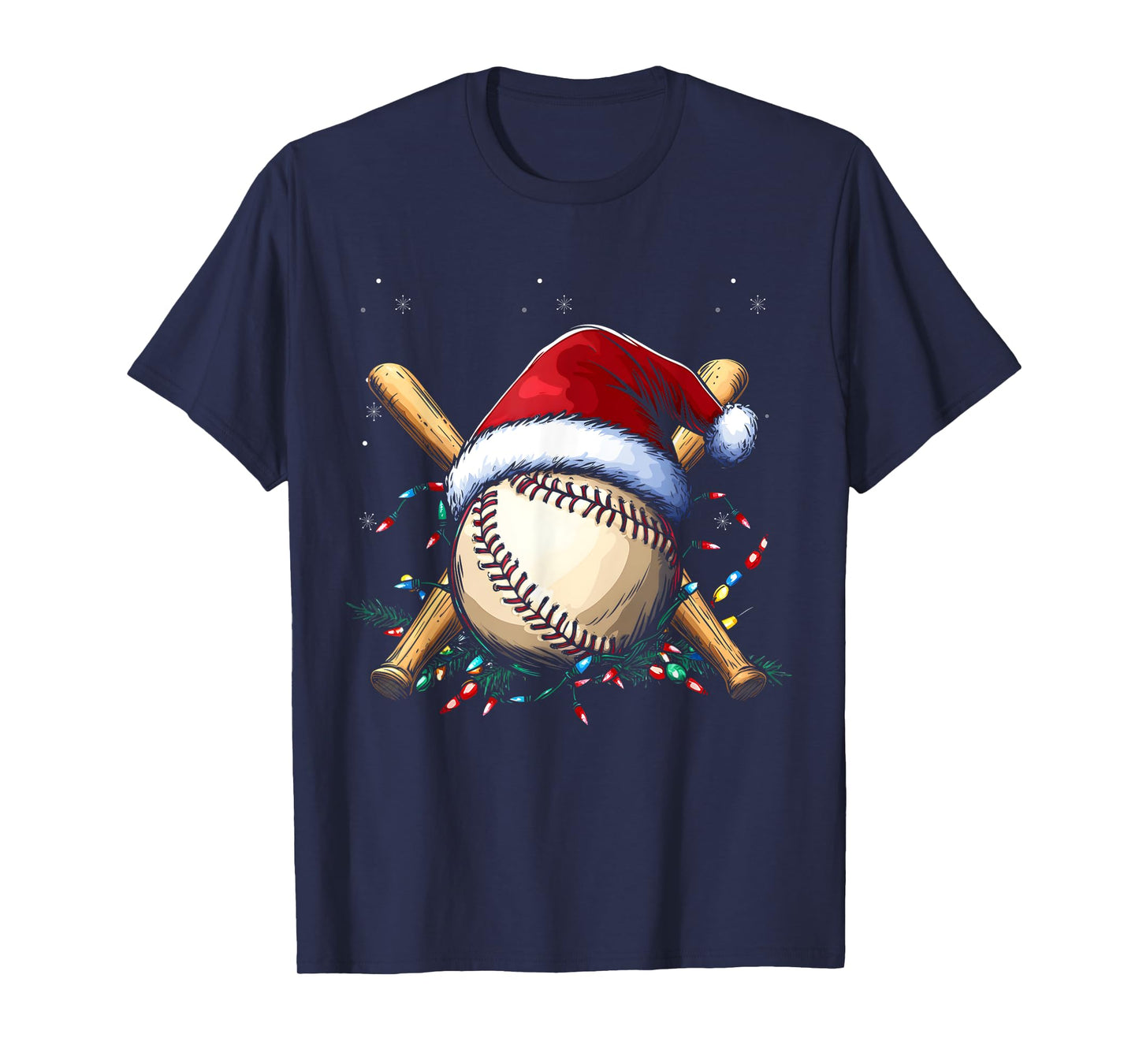 Santa Sports Design For Men Boys Christmas Baseball Player T-Shirt