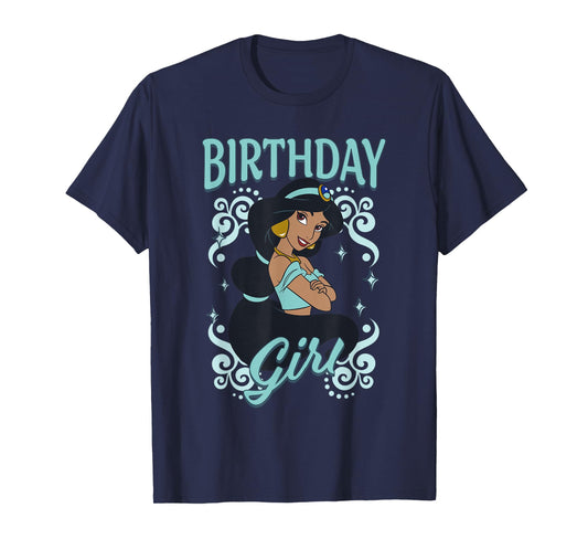 Disney Aladdin Birthday Girl Princess Jasmine Chest Portrait T-Shirt
