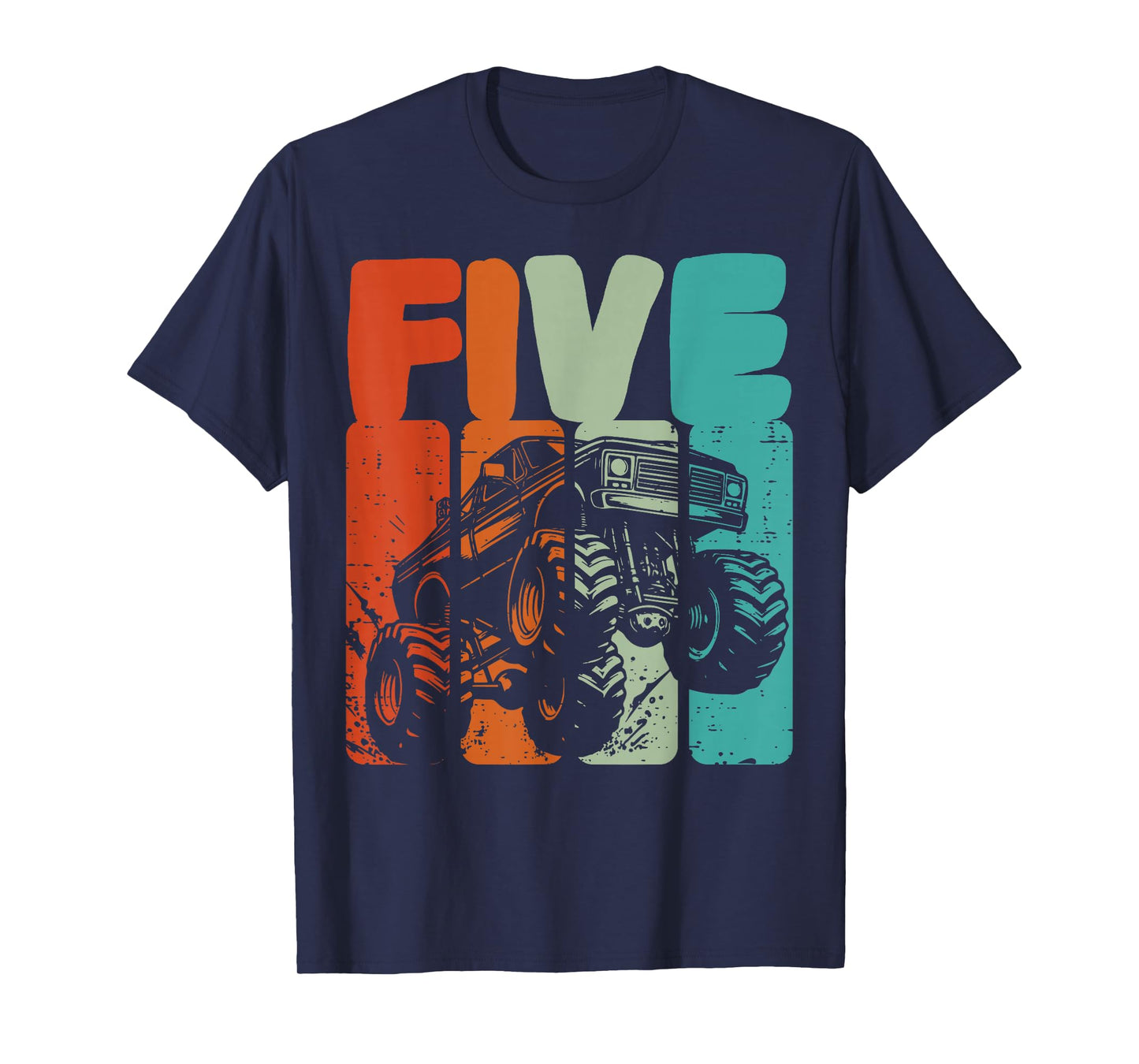 5th Birthday Monster Truck Five 5 Year Old Boys Kids Youth T-Shirt