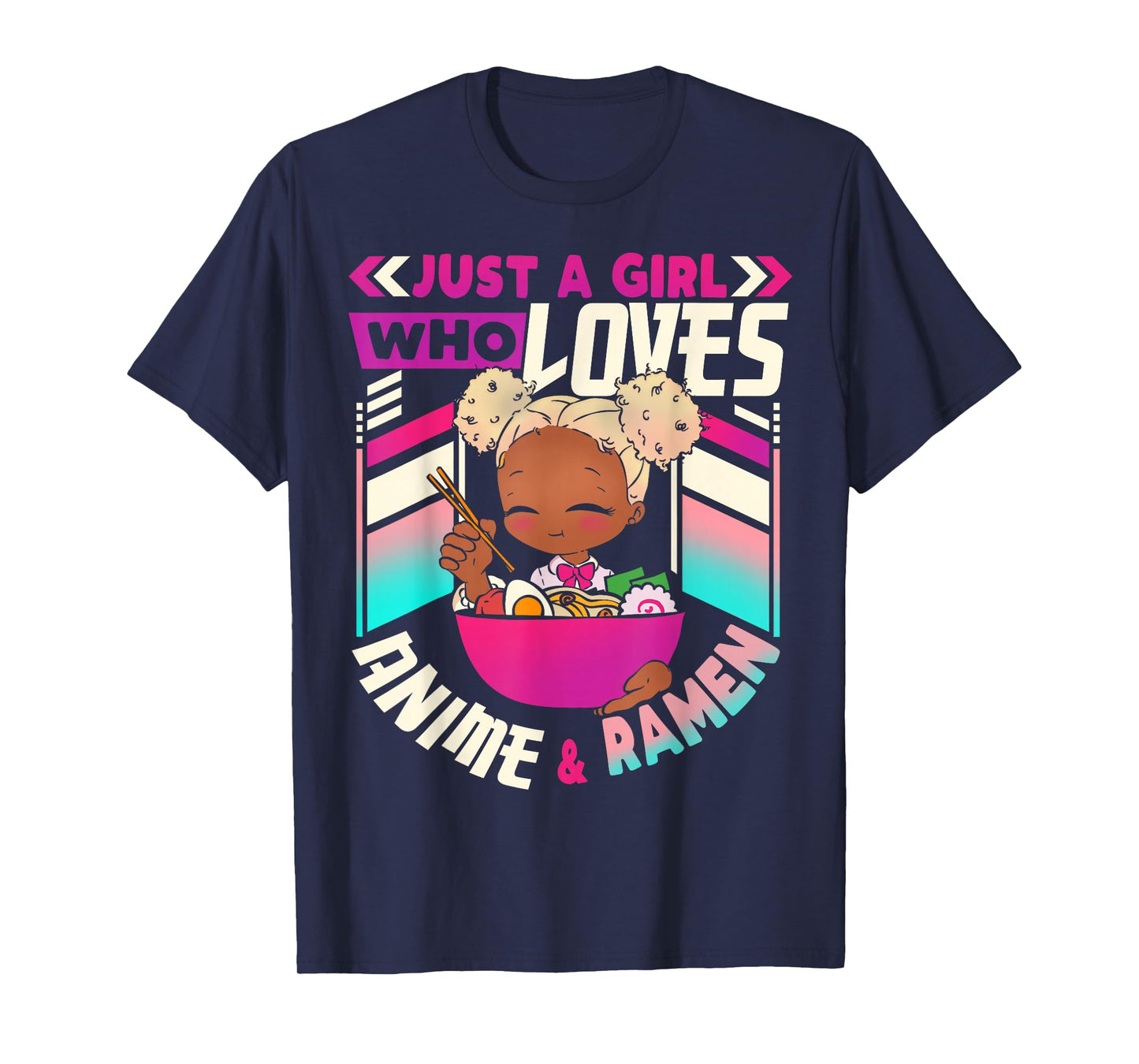 Anime Ramen Black Girl T-Shirt
