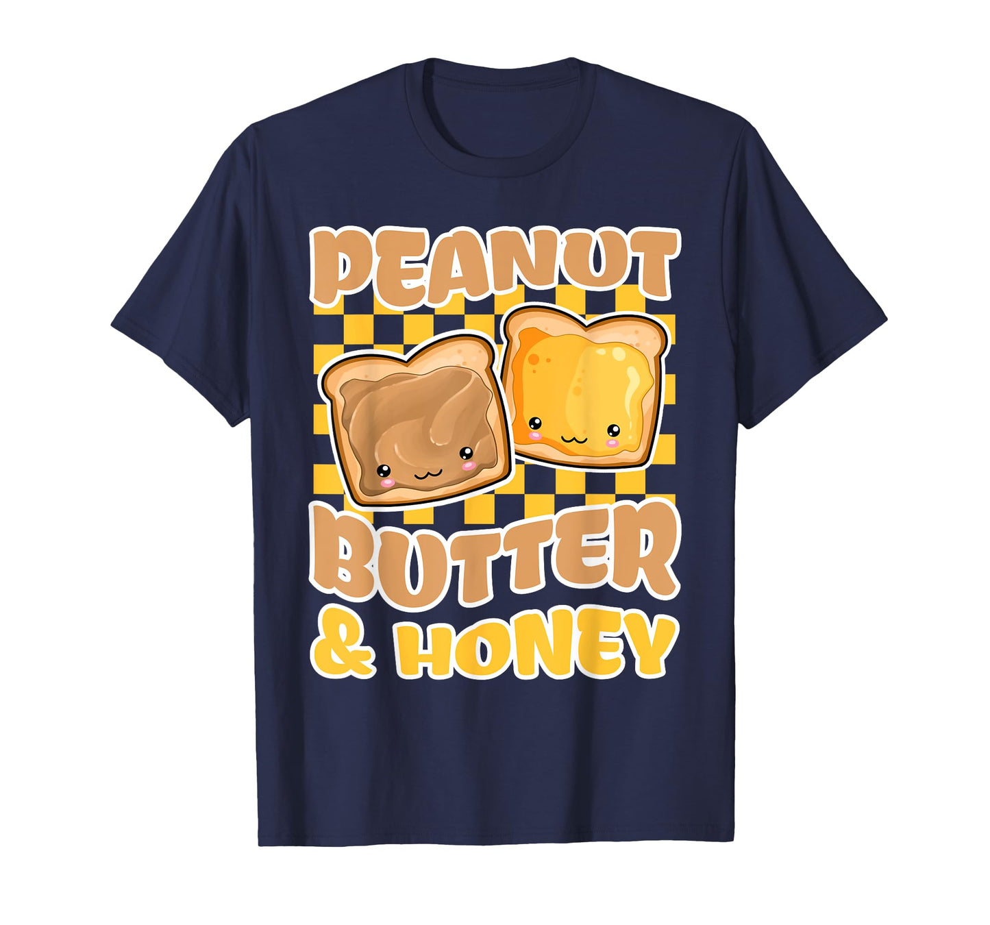 Kawaii Peanut Butter and Honey Bees Kind Retro Matching Cute T-Shirt
