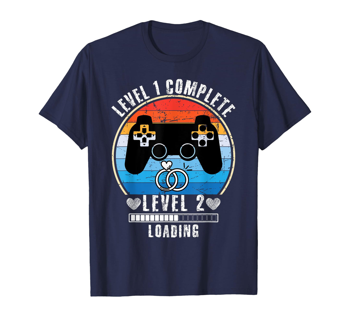 Level 1 Complete Wedding Anniversary For Couple Gamer T-Shirt