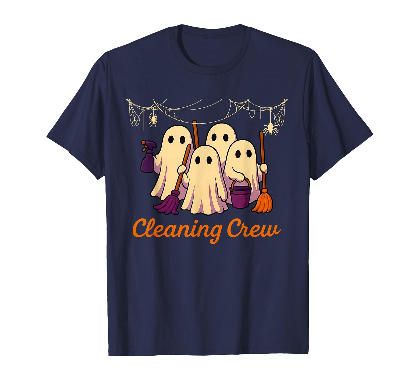 Cleaning Crew Spooky Halloween Cleaner Housekeeper Cleaning T-Shirt