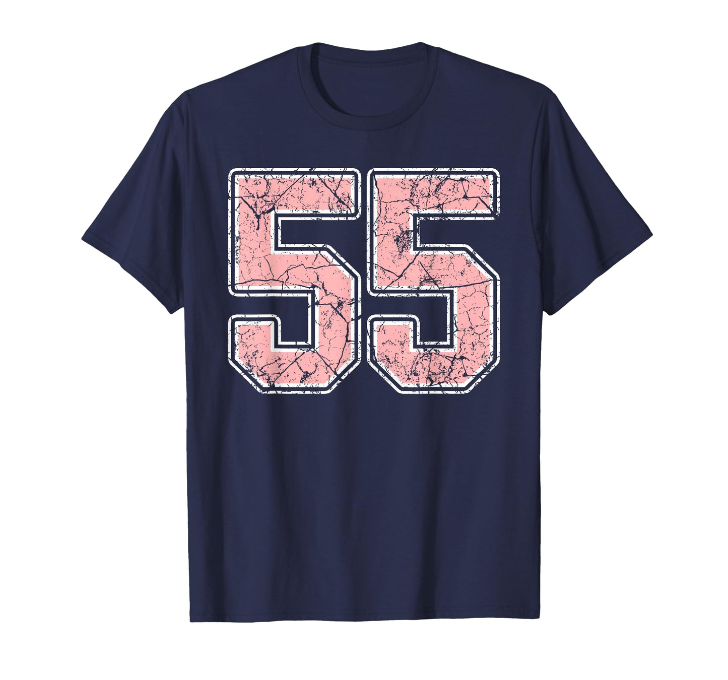 Pink and White Number 55 Jersey Player Uniform #55 Fan T-Shirt