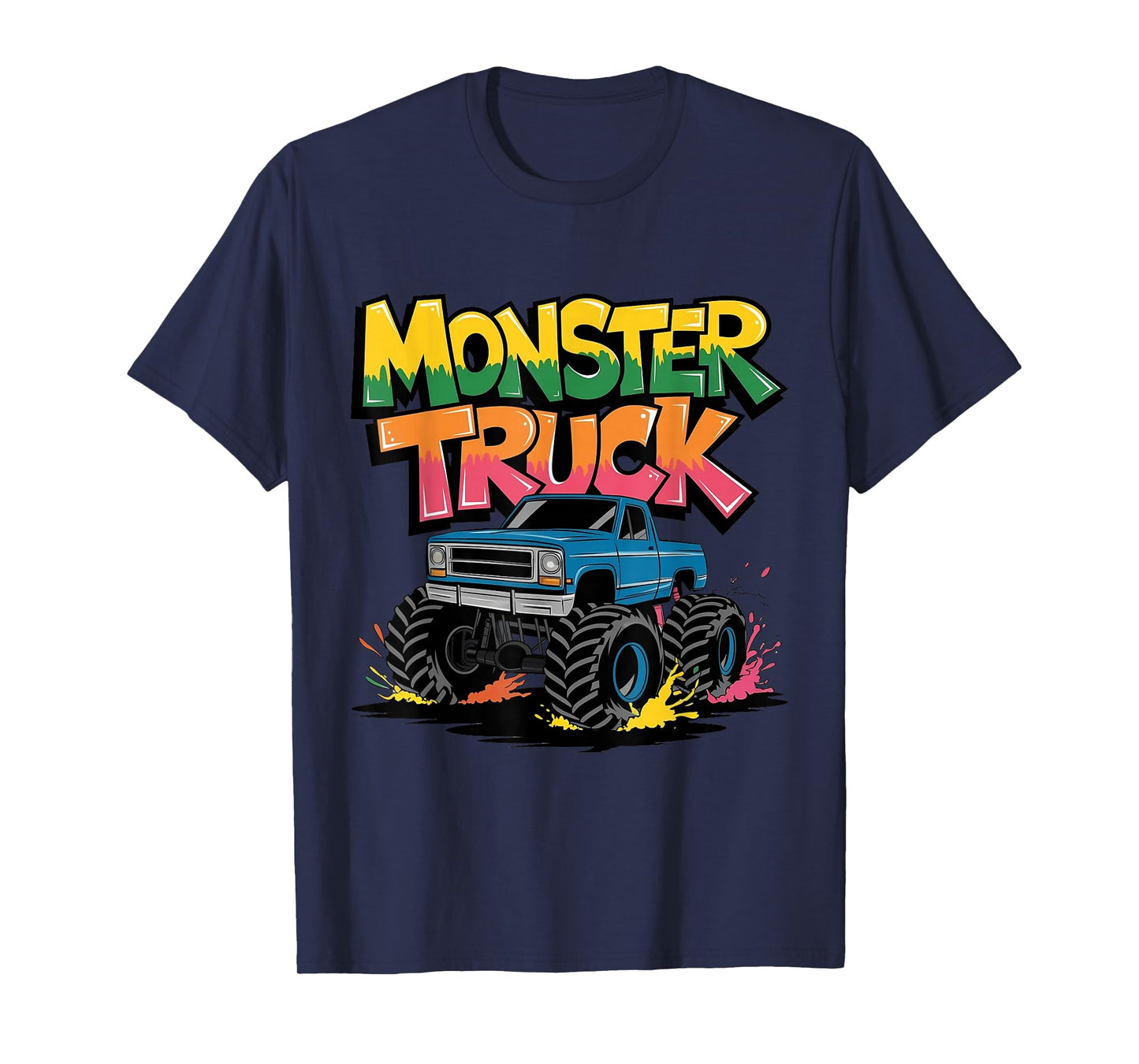 Monster Truck Toddlers Kids Colorful Graffiti Monster Truck T-Shirt