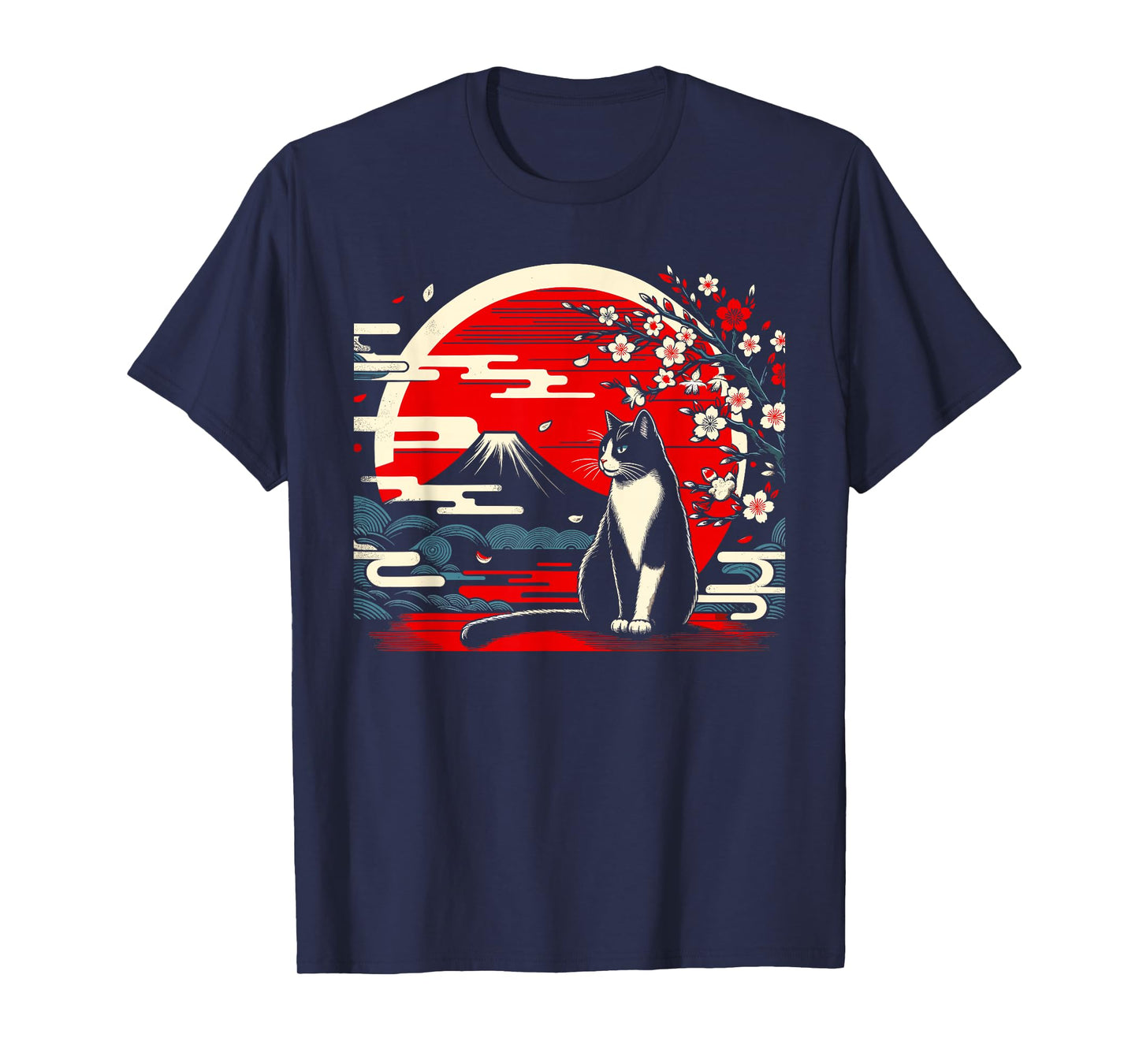 Kawaii Cat Anime Japanese Retro Men Women Kids Funny Cat T-Shirt
