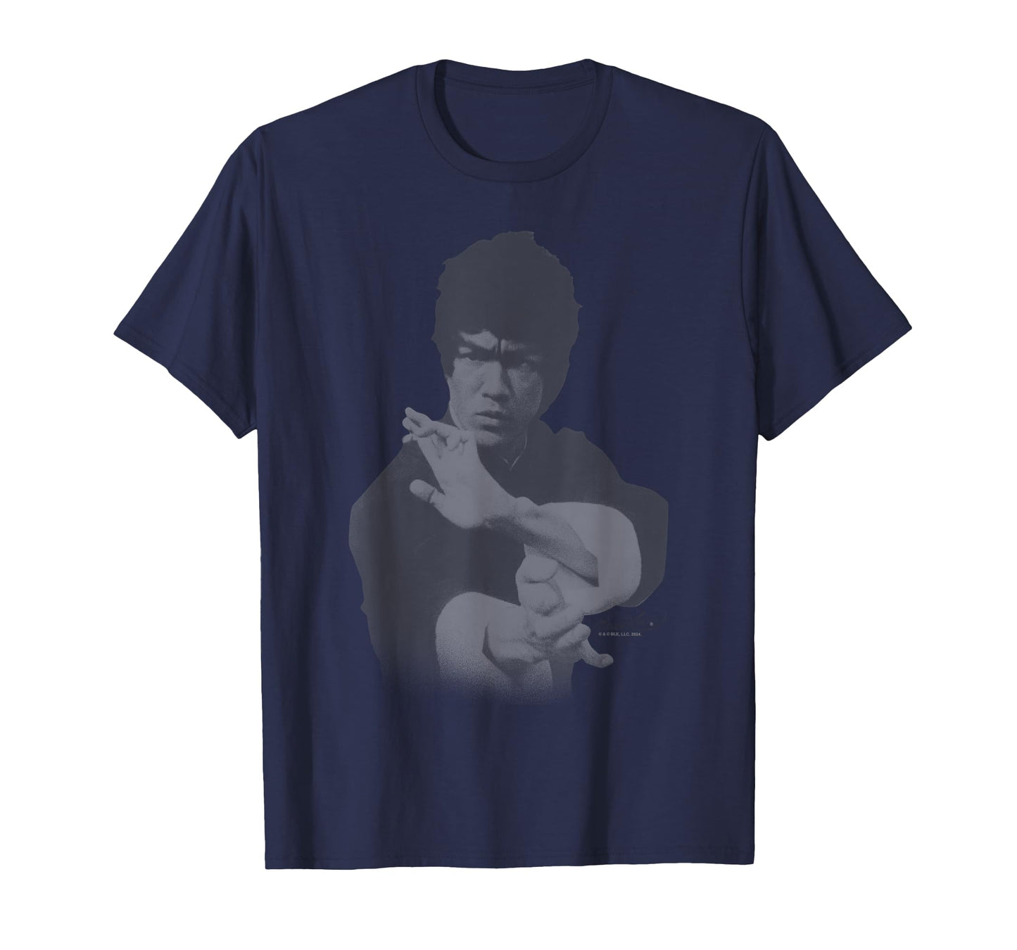 Bruce Lee Back And White Vintage Distressed Portrait T-Shirt