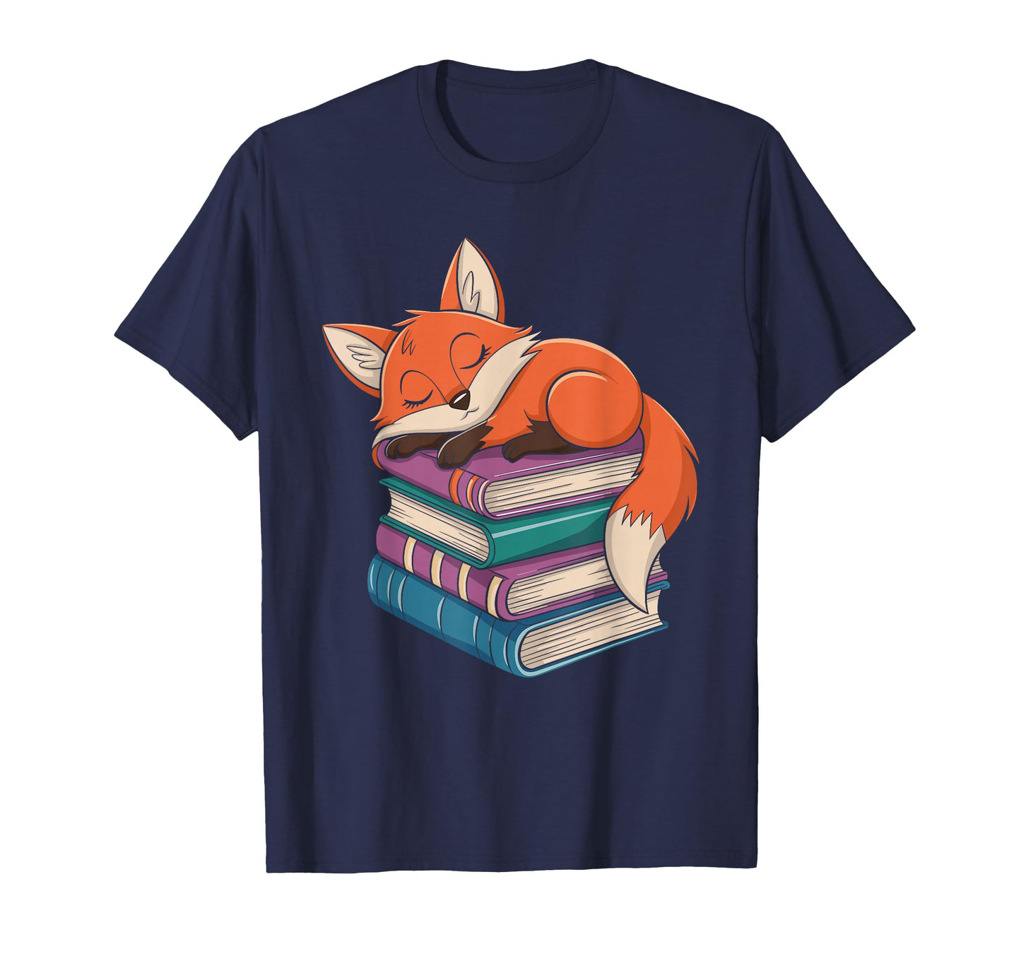 Fox Reading Book Pajama Sleep T-Shirt