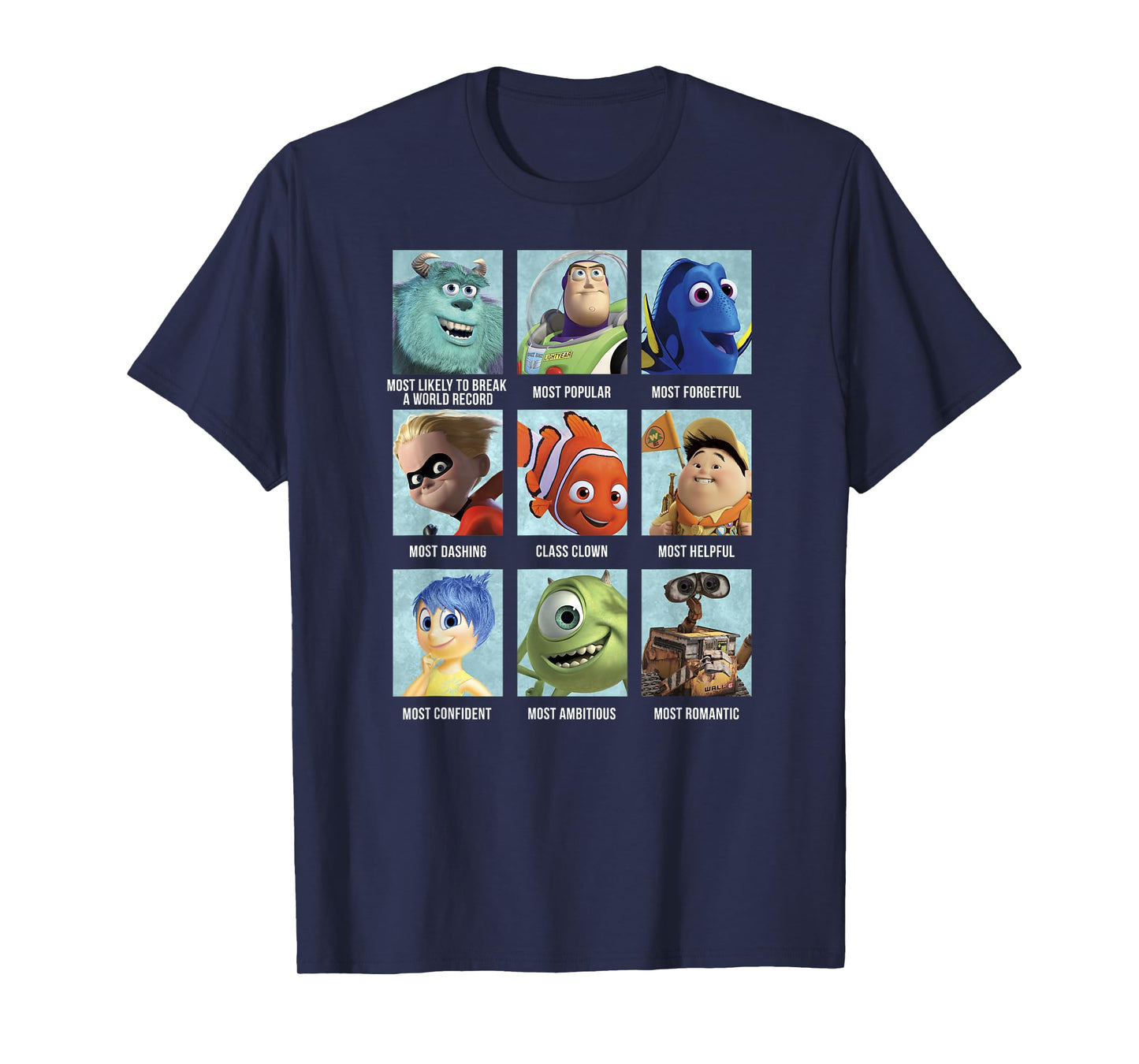 Disney Pixar Collection Movie Characters Best Of Class T-Shirt