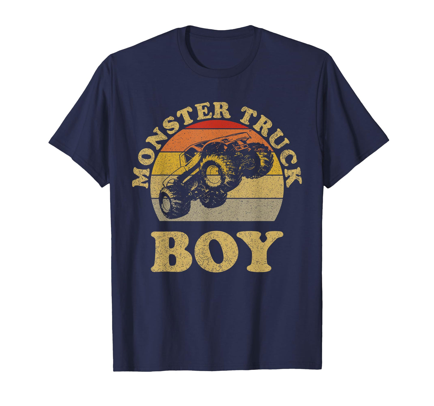 Monster Truck Boys Clothes Shirt Vintage Retro Sunset Boy T-Shirt