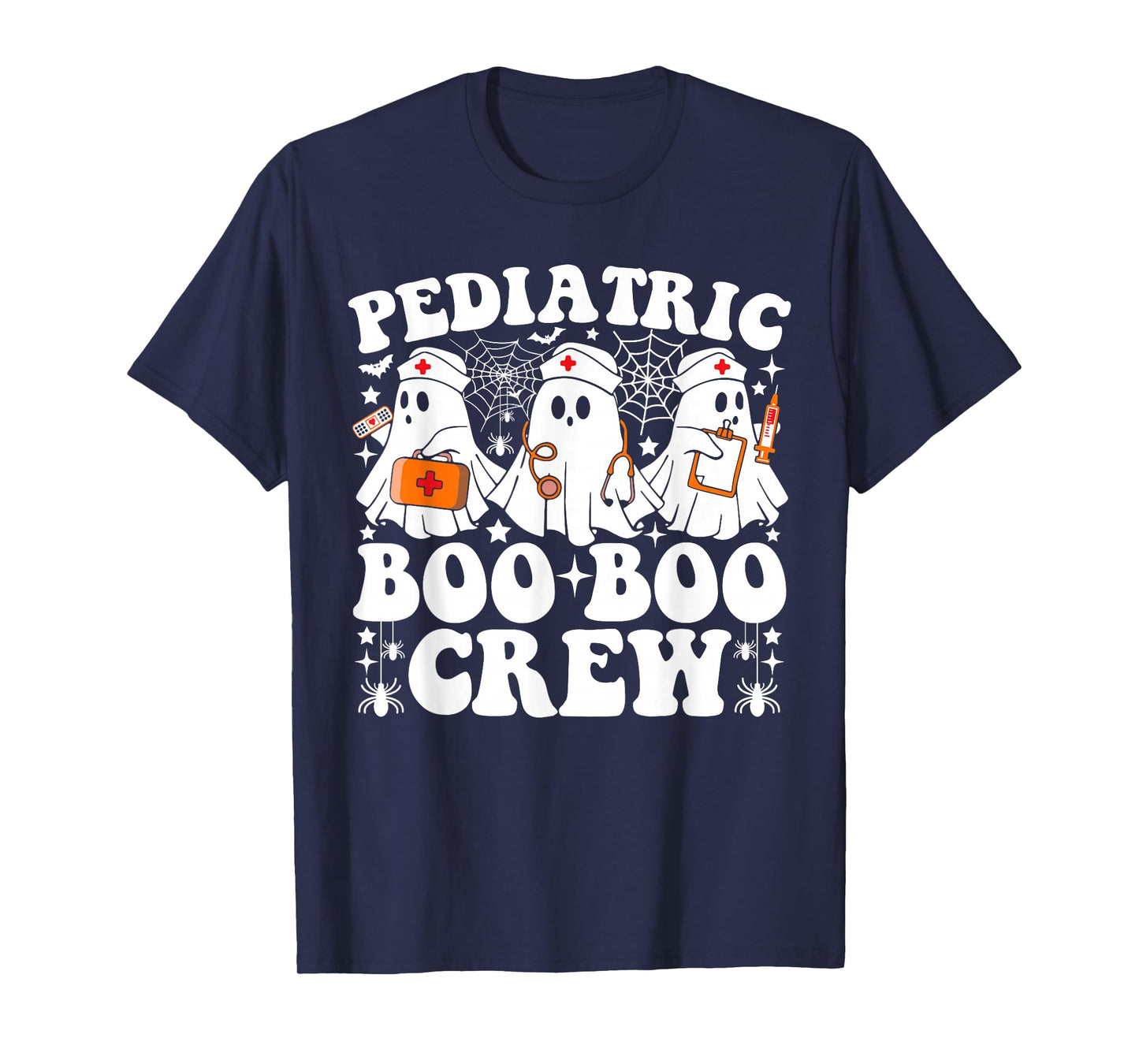 Pediatric Boo Boo Crew Nurse Funny Ghost Halloween Nurse T-Shirt
