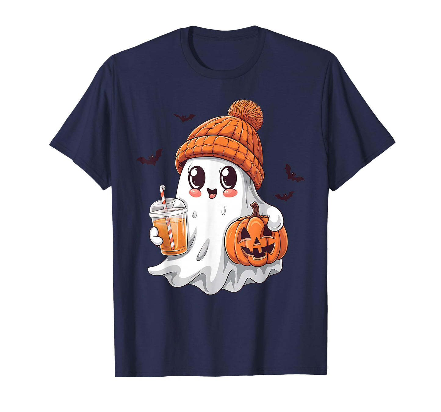 Cute Ghost Halloween Bruh Girls Women Kids T-Shirt