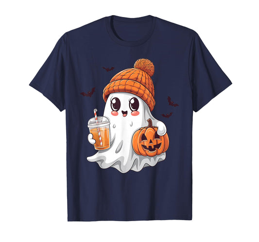 Cute Ghost Halloween Bruh Girls Women Kids T-Shirt
