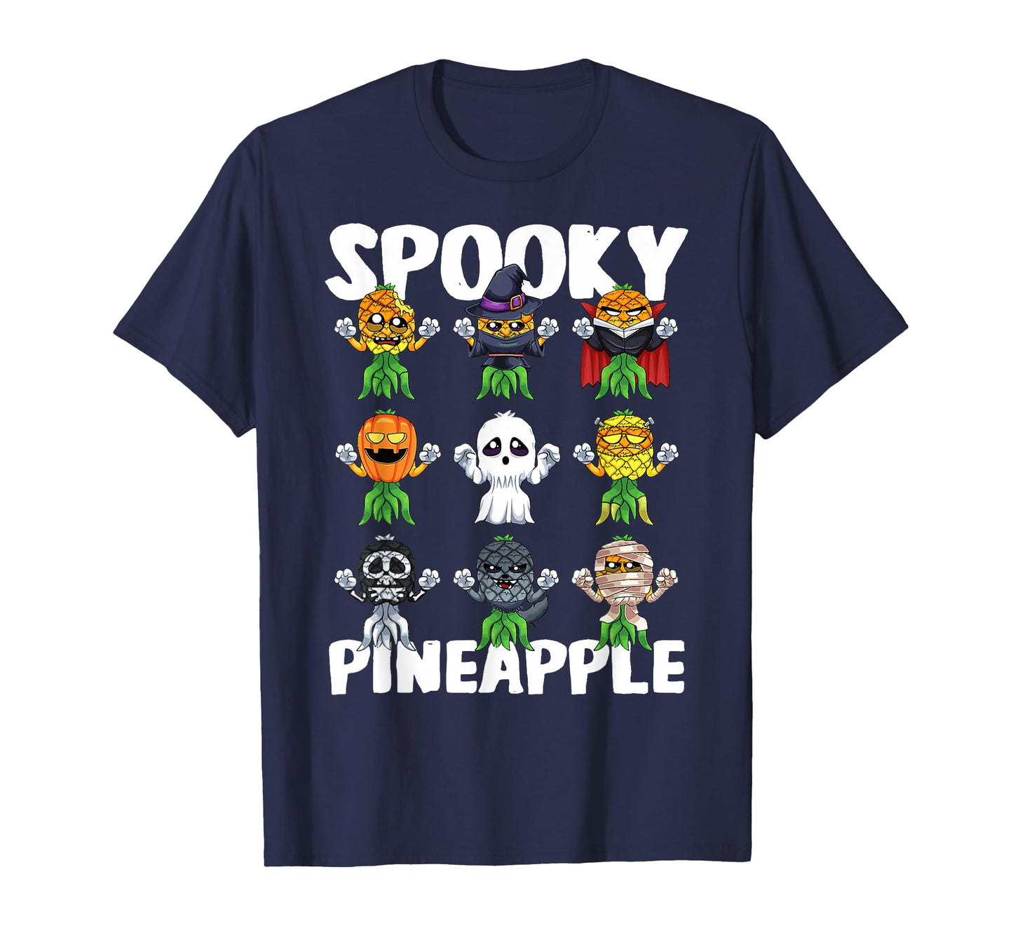 Spooky Pineapple Halloween Swinger Upside Down Pineapple T-Shirt