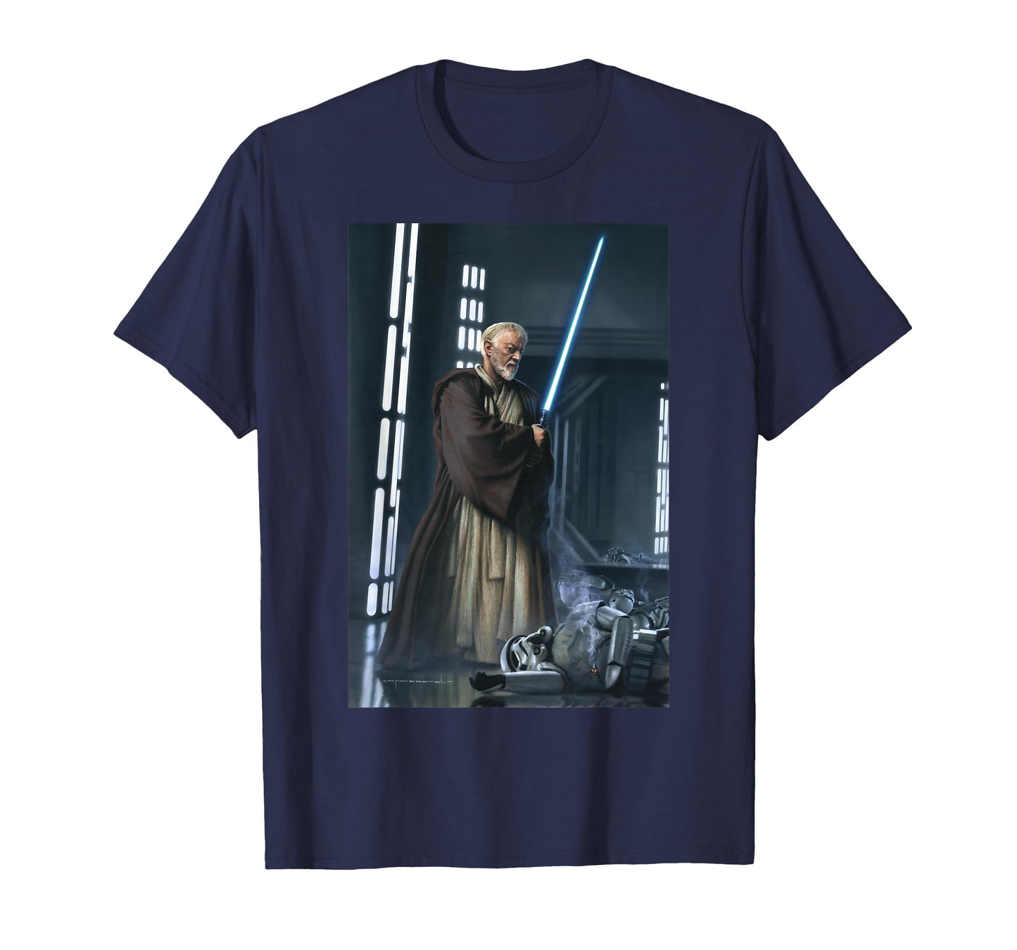 Star Wars Obi-Wan Kenobi Lightsaber Picture Graphic T-Shirt T-Shirt