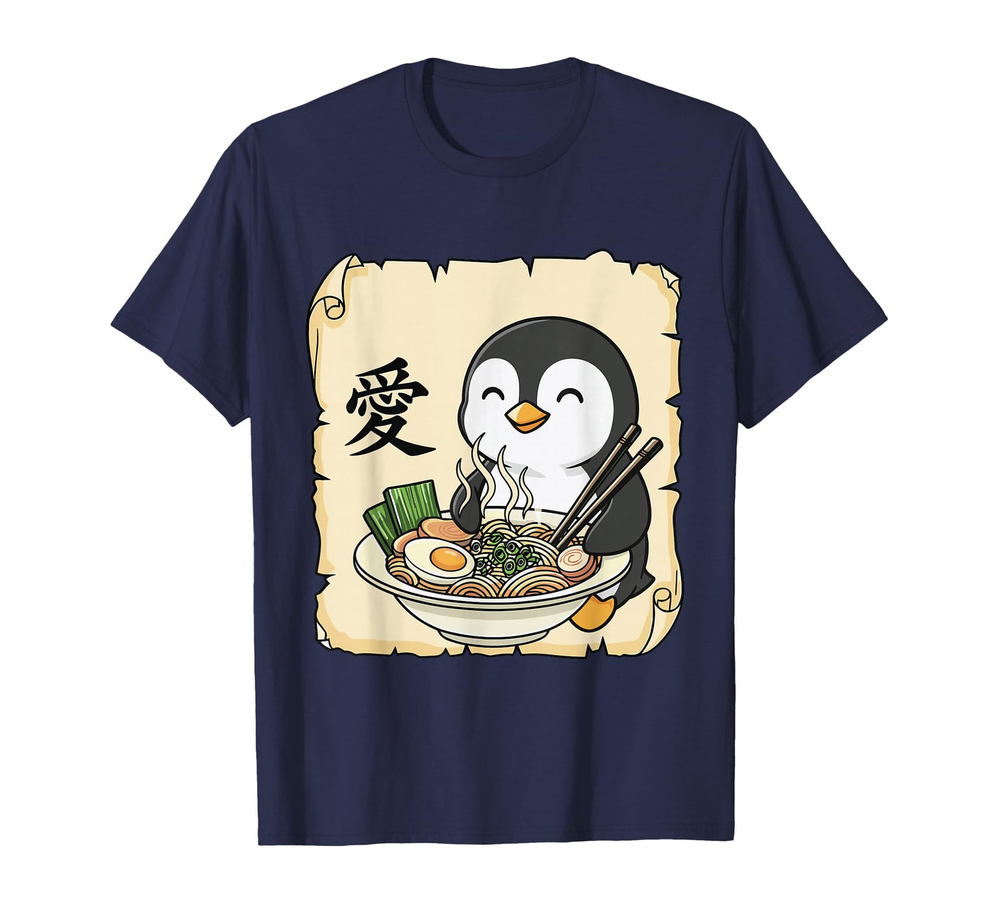 Funny Penguin Ramen Kawaii Anime Japanese Graphic Women Men T-Shirt