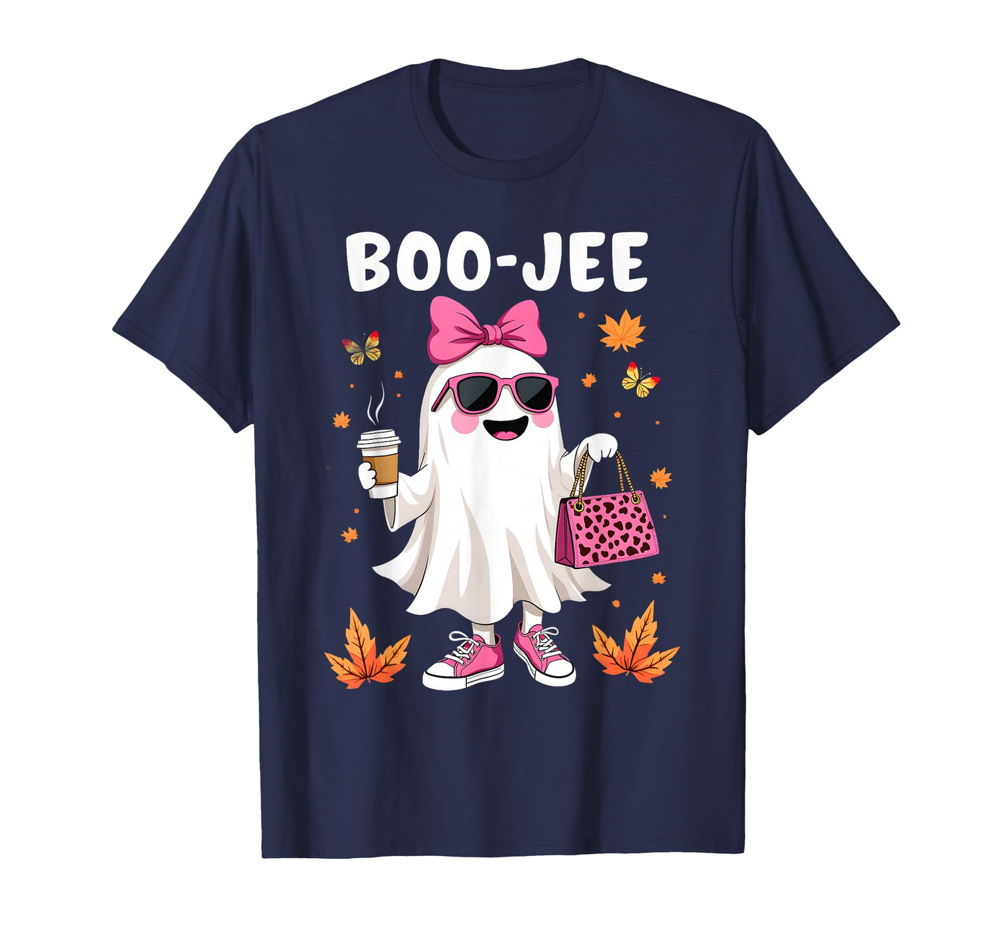 Funny Boo-Jee Ghost Halloween Boo Jee Ghost Coffee Cup Fall T-Shirt