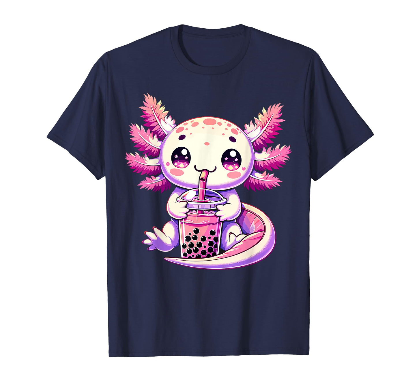 Axolotl Boba Tea Bubble Tea Anime Cute Kawaii Axolotl T-Shirt