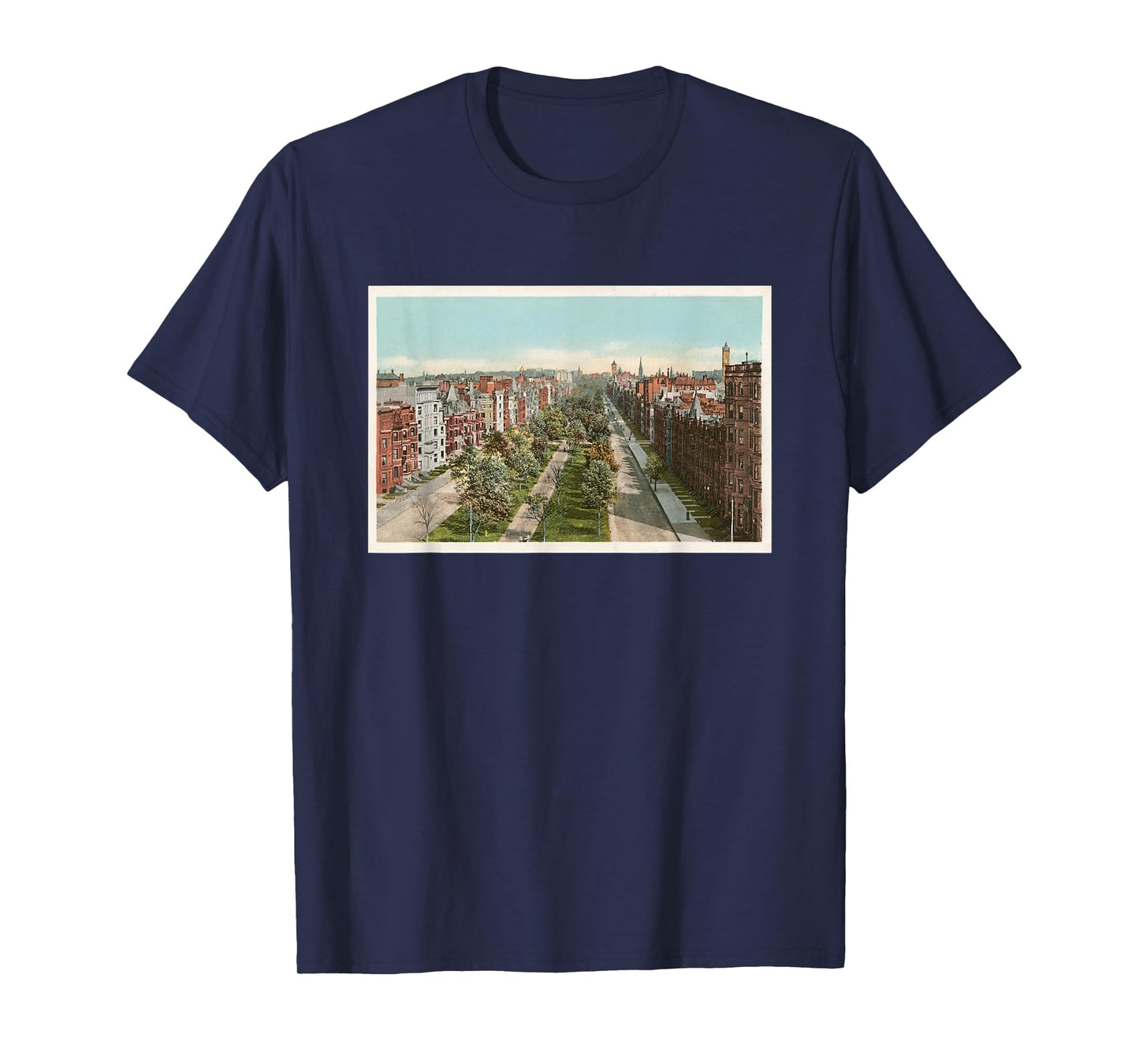 Boston Commonwealth Ave Illustration (1904) T-Shirt