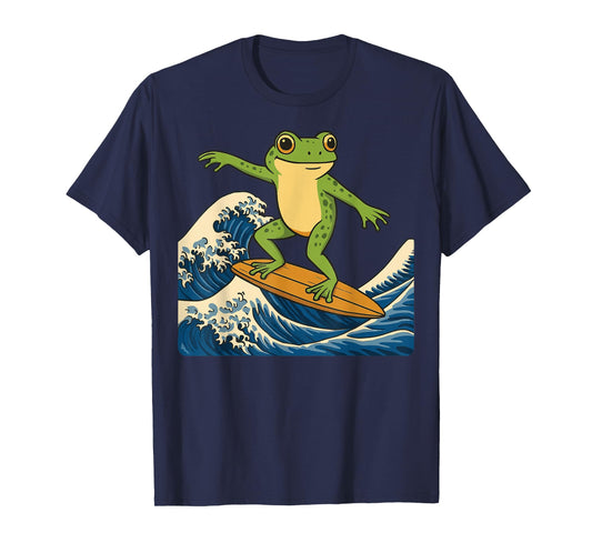 Frog Surfing Japanese T-Shirt