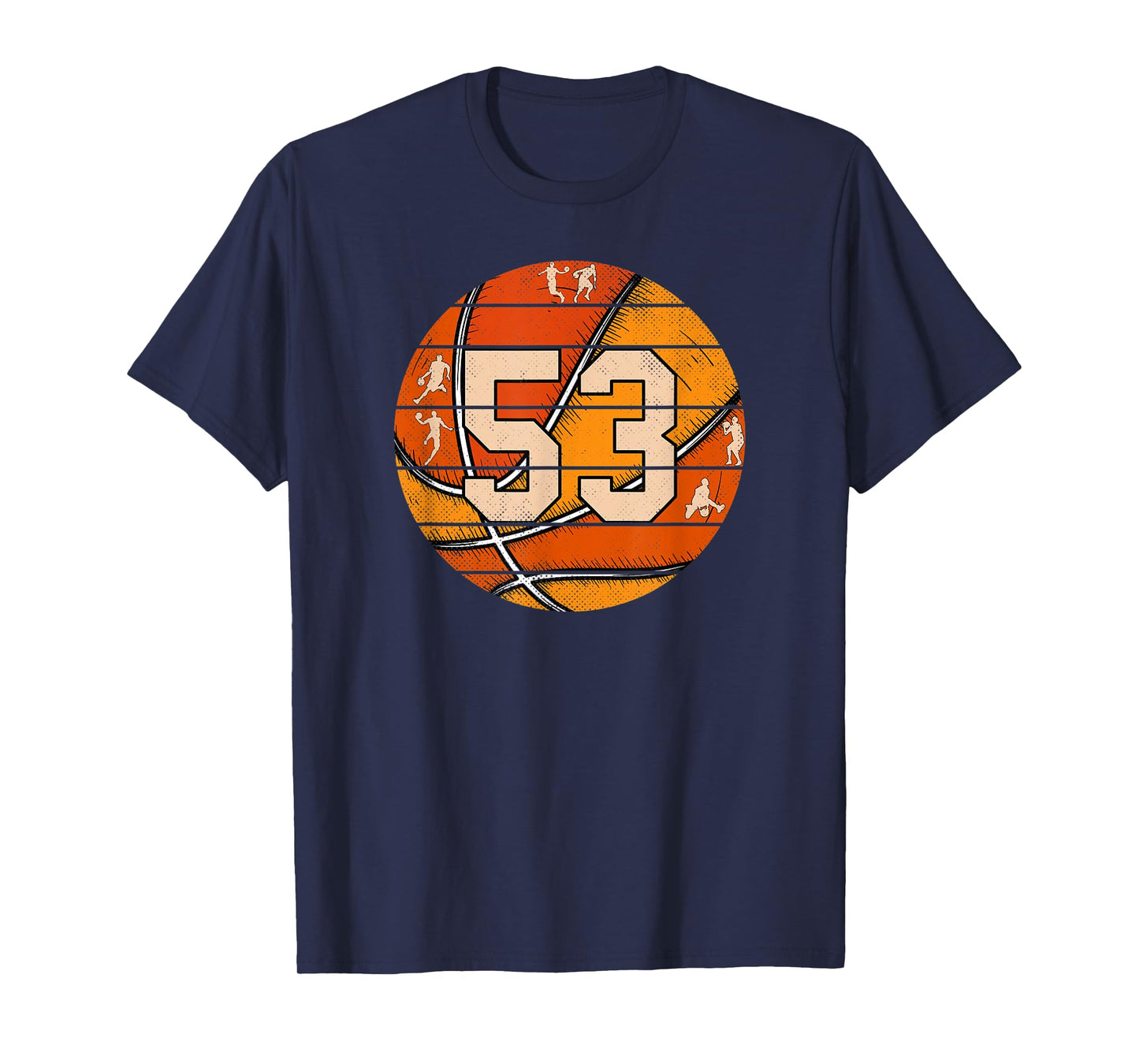 Basketball Number #53 Jersey Love Basketball Player Vintage T-Shirt