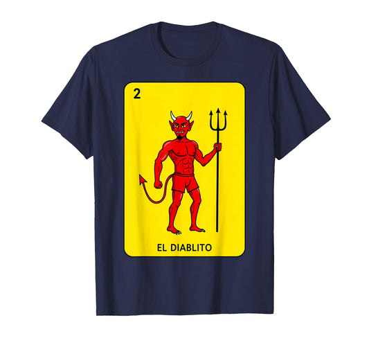 El Diablito Card Mexican Lottery Mexico Men Women Kids T-Shirt