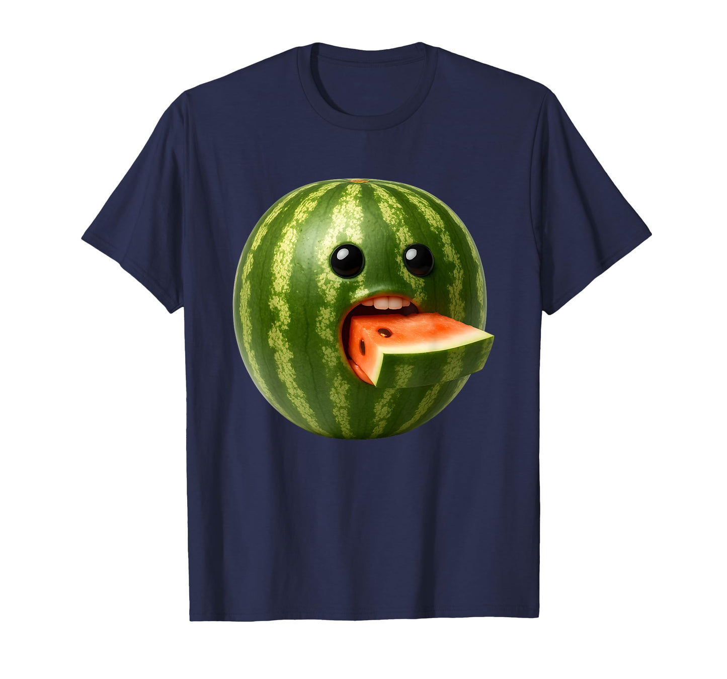 Niche Fruits Funny Watermelon Monster Brainrot Surreal T-Shirt