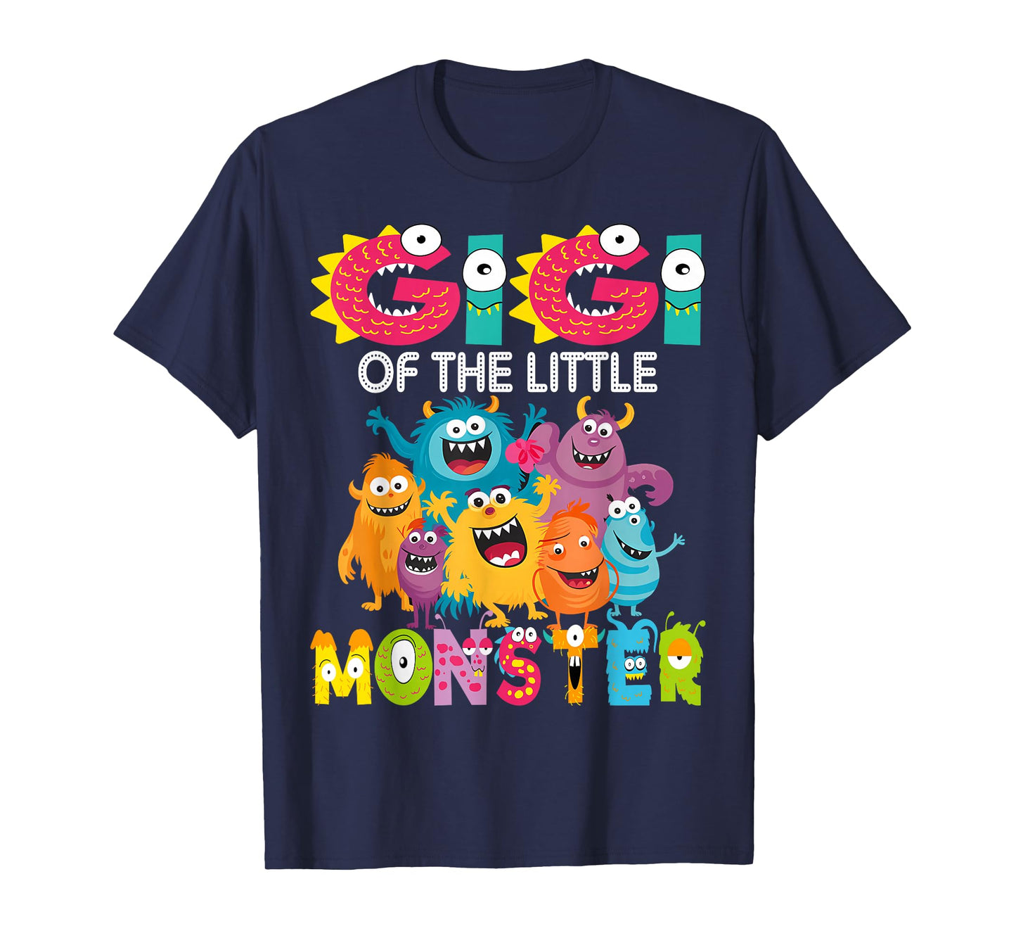 Gigi of The Little Monster 1St Birthday Boy Party T-Shirt